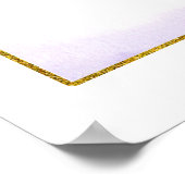 Purple floral Lemonade Bridal shower Welcome Sign ポスター (角)