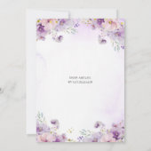 Purple Floral Mexican Charra Quinceanera 招待状 (裏面)