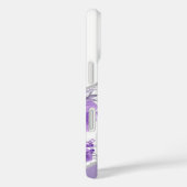 Purple Floral Monogram Phone Case for iPhone Model Case-Mate iPhoneケース (裏面 / 右)