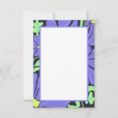Purple Floral Motif Flat Thank You Card サンキューカード (正面)