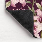 Purple Floral Mousepad マウスパッド (コーナー)