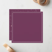 Purple floral note card template ノートカード (正面/裏面インサイチュ)
