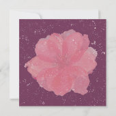 Purple floral note card template ノートカード (裏面)