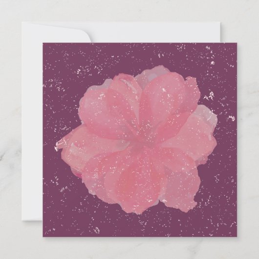 Purple floral note card template ノートカード (裏面)