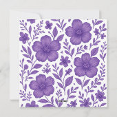 purple floral pattern シーズンカード (裏面)