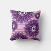 Purple Floral Pattern Modern Abstract Flower Desig クッション (正面)