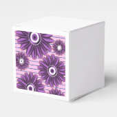 Purple Floral Pattern Modern Abstract Flower Desig フェイバーボックス (正面サイド)