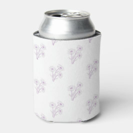 Purple Floral Pattern Simple Boho Vintage Party 缶クーラー