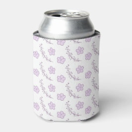Purple Floral Pattern Simple Boho Vintage Party 缶クーラー