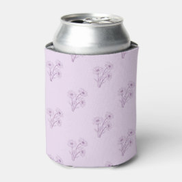 Purple Floral Pattern Simple Boho Vintage Party 缶クーラー