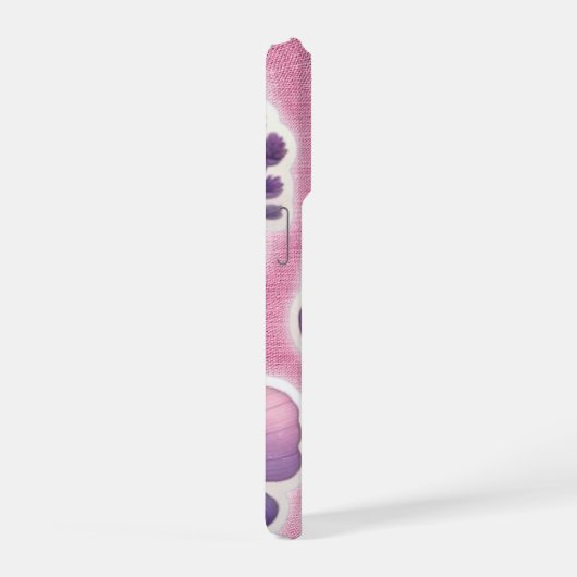 Purple Floral Phone Case iPhoneケース (右側面)