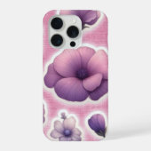 Purple Floral Phone Case iPhoneケース (裏面)