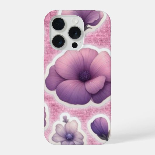 Purple Floral Phone Case iPhoneケース (裏面)