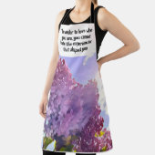 purple Floral photo bouquet inspirational phrase エプロン (インサイチュ)