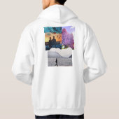 purple Floral photo bouquet inspirational phrase パーカ (裏面)