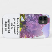 purple Floral photo bouquet inspirational phrase Case-Mate iPhoneケース (裏面(横))