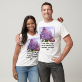 purple Floral photo bouquet inspirational phrase Tシャツ (ユニセックス)