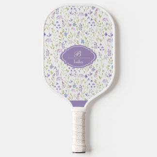 Purple Floral Pickleball Paddle ピックルボールラケット