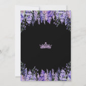 Purple Floral Quinceanera Invitation 招待状 (裏面)