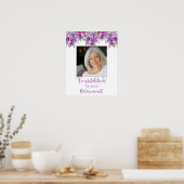 Purple Floral Retirement Party Poster ポスター (キッチン)