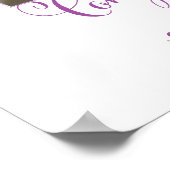 Purple Floral Retirement Party Poster ポスター (角)