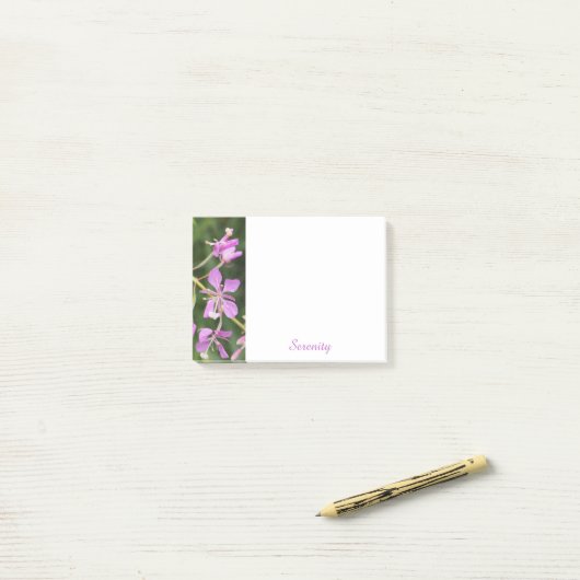 Purple Floral Serenity Post-It Notes ポストイット (デスク上)