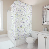 Purple Floral Shower Curtain シャワーカーテン (インサイチュ)
