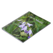 Purple Floral Spiral Photo Notebook ノートブック (左側)