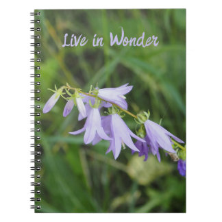 Purple Floral Spiral Photo Notebook ノートブック