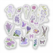 Purple Floral Sticker Pack シール (正面)