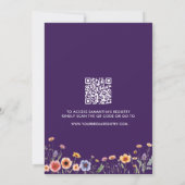 Purple Floral Storybook Chapter Bridal Shower 招待状 (裏面)