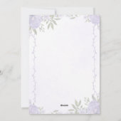 Purple Floral Strength & Calm Affirmation シーズンカード (裏面)