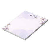 Purple Floral Teacher Notepad  ノートパッド (回転)