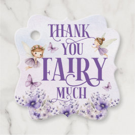 Purple Floral Thank You Fairy Much フェイバータグ
