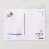 Purple Floral Thank You Fairy Much ポストカード (裏面)