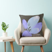 Purple Floral Throw Pillow – Modern Minimal Flower クッション (椅子)