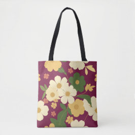 Purple Floral Tote Bag トートバッグ