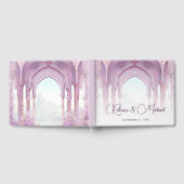 Purple Floral Vintage Fairytale Wedding ゲストブック (全面)