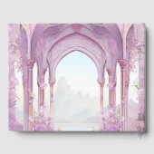 Purple Floral Vintage Fairytale Wedding ゲストブック (裏面)