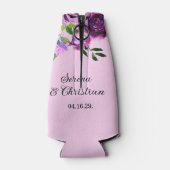 Purple Floral Wedding ボトルクーラー (裏面)