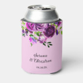 Purple Floral Wedding 缶クーラー (缶裏面)