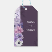 Purple Floral Wedding Gift Tag ギフトタグ (裏面)