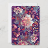 Purple Floral Wedding Invitations Bold Fall 招待状 (裏面)