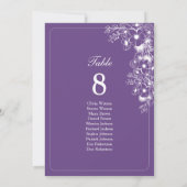 Purple Floral Wedding Seating Chart (裏面)