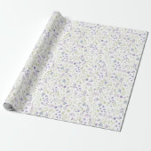 Purple Floral Wrapping Paper ラッピングペーパー (アンロールド)