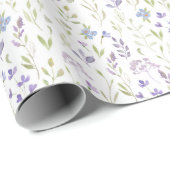 Purple Floral Wrapping Paper ラッピングペーパー (ロールコーナー)