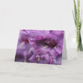 Purple Florals Greeting Card 案内状 (正面)