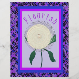 Purple Flourish Flower Bulk Scrapbook Paper Pages チラシ