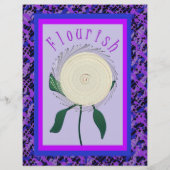 Purple Flourish Flower Bulk Scrapbook Paper Pages チラシ (裏面)
