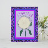 Purple Flourish Flower Scrapbook Paper 2-Sided Pag (スタンド正面)